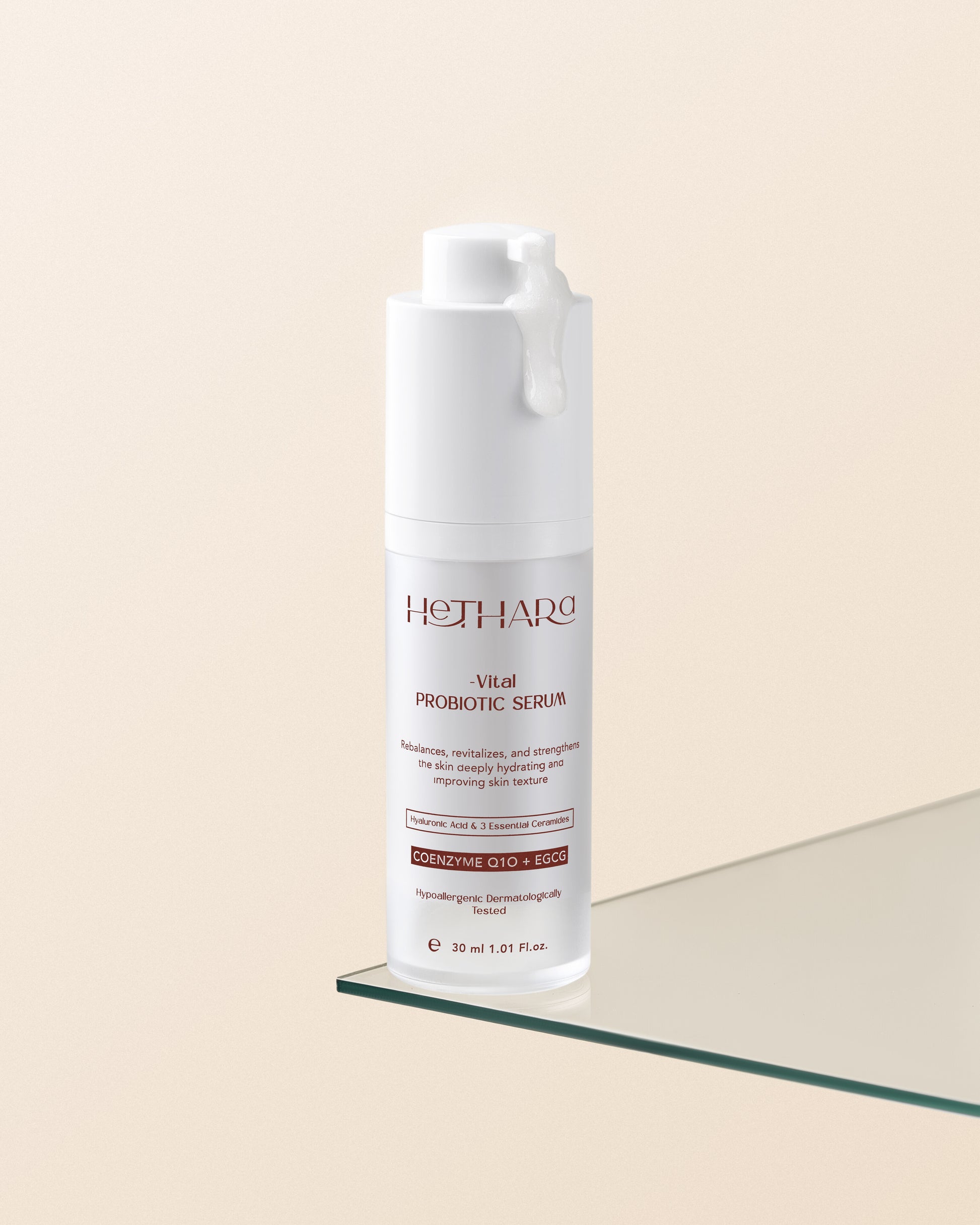 Vital Probiotic Serum by Hethara — lightweight probiotic serum with three essential ceramides for sensitive skin | سيروم البروبيوتك بالسيراميدات للبشرة الحساسة